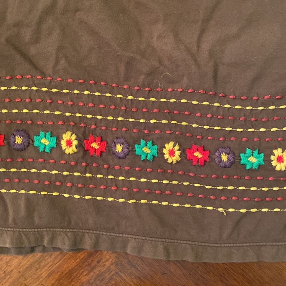 Johnny Was Brown Floral Top - Picture 6 of 7